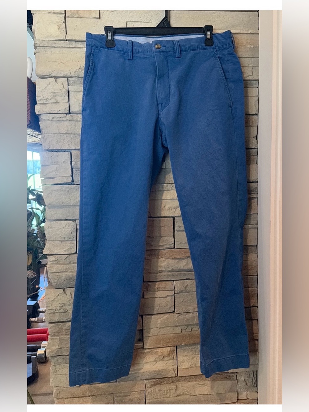 Polo Ralph Lauren Mens Stretch Straight Fit Chino Pants Blue 31x30 Twill